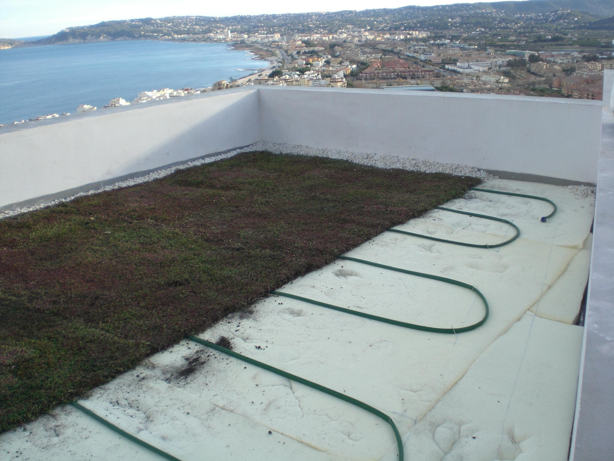 instalación de un tejado verde