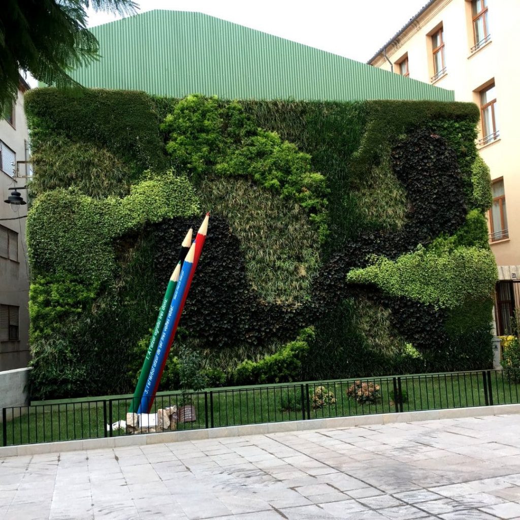 Jardín vertical en Ontinyent en Valencia