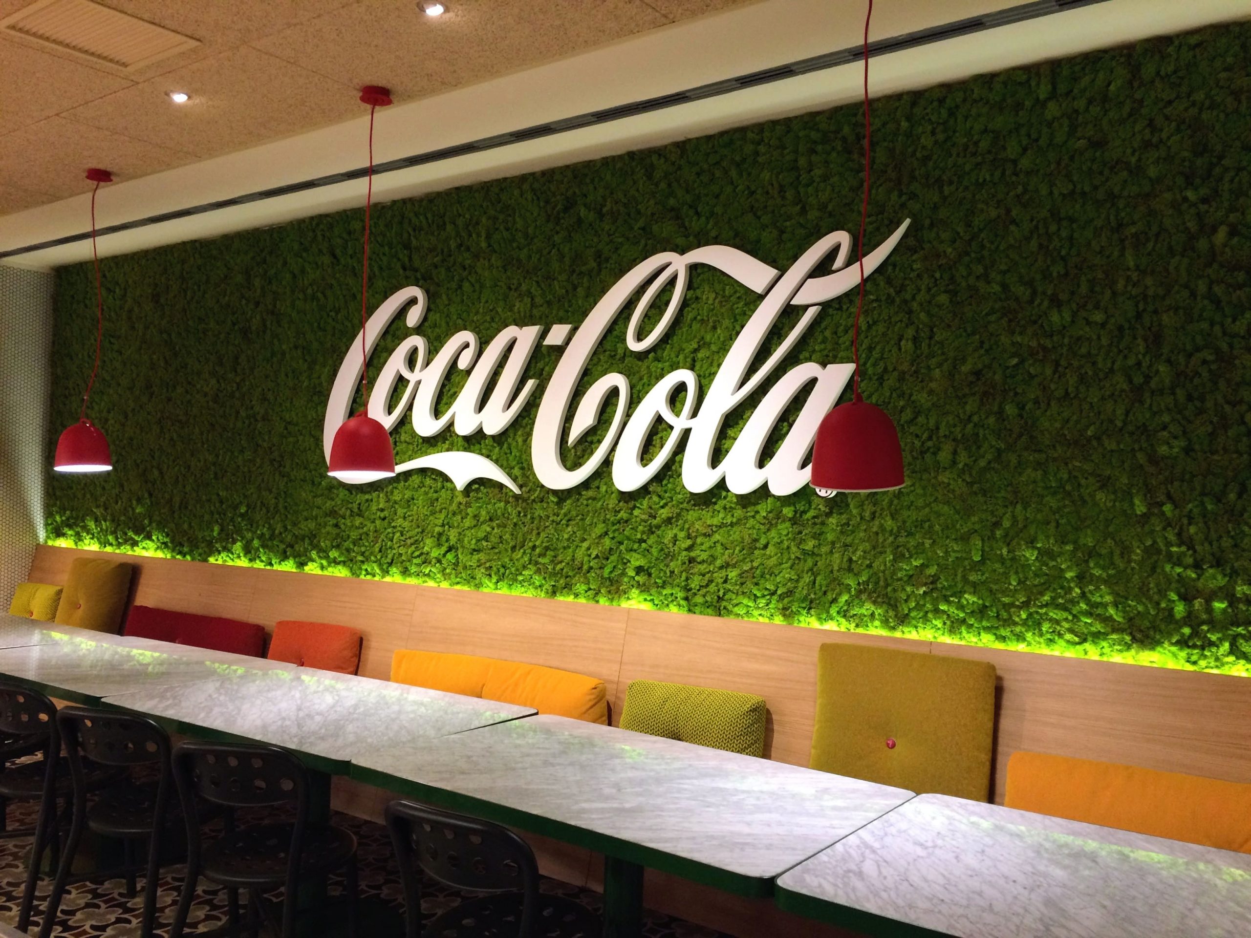 Jardín de líquenes para Coca-Cola en Madrid