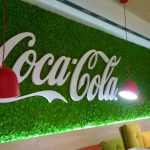Jardín vertical de líquenes para Coca-Cola en Madrid