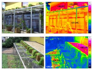 datos de la fachada con la cámara termográfica