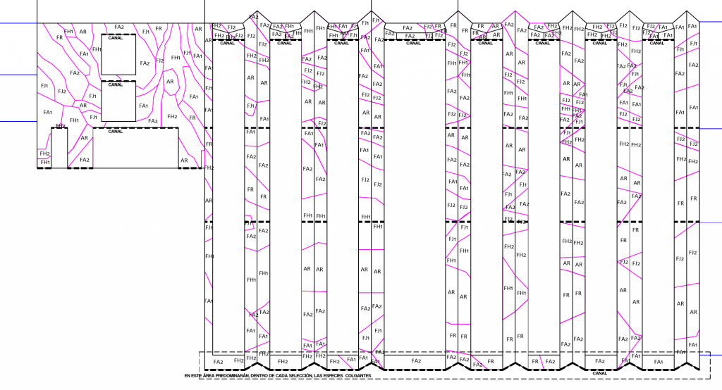 Diseño del jardín vertical de Suiters Alicante
